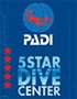 PADI logo 5 star dive center