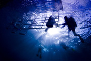 divers boarding after dive