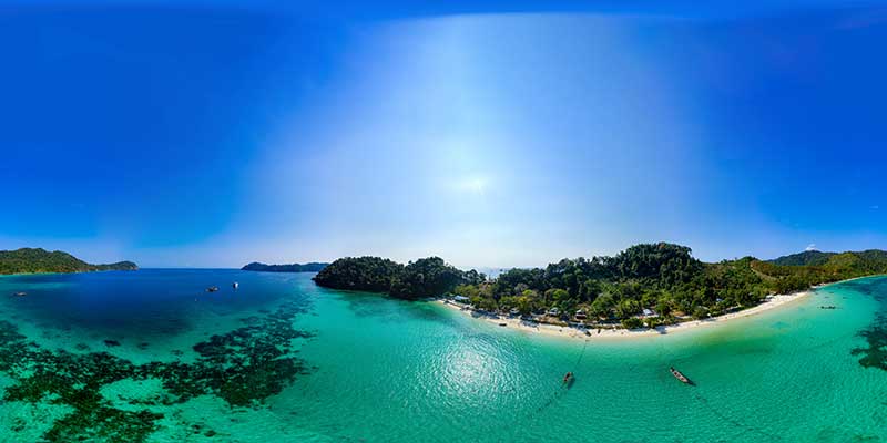 Moken village in the Mergui Archipelago